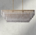 Sirene Clear Glass Rectangular Chandelier 59