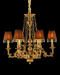 30X30 Inch 6 Lights Baroque Style Antique Copper Chandelier-铜灯-Jecanoli