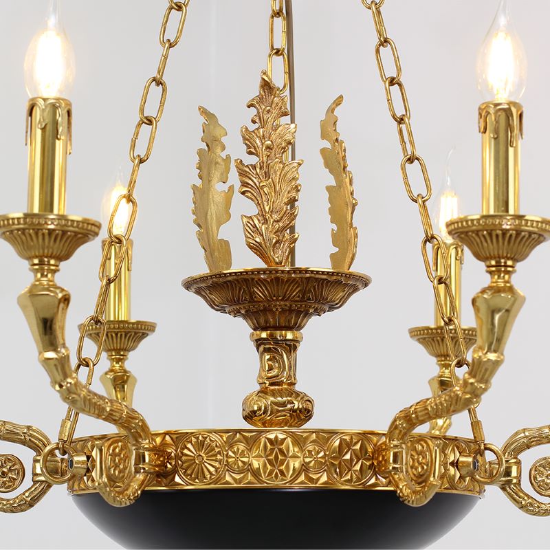 28X26 Inch 6 Lights Rococo French Empire Copper Chandelier-铜灯-Jecanoli