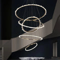 Rock Crystal Multi Rings Chandelier For Staircase - JE