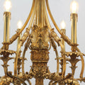 26X30 Inch 6 Lights Small Baroque Style Antique Copper Chandelier-铜灯-Jecanoli