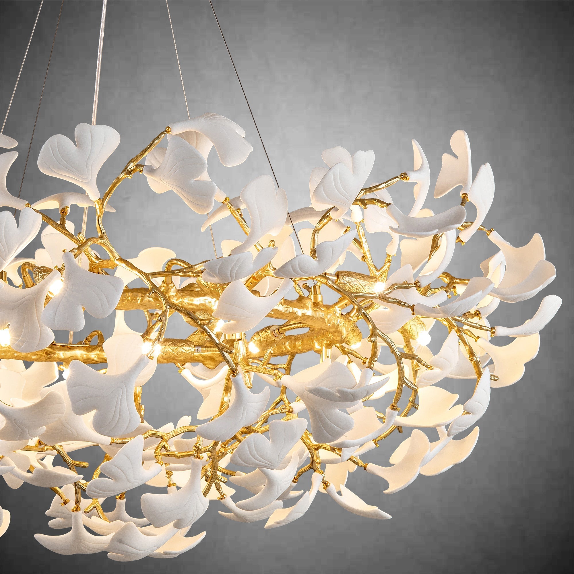 Ginkgo Leaf Branch Chandelier