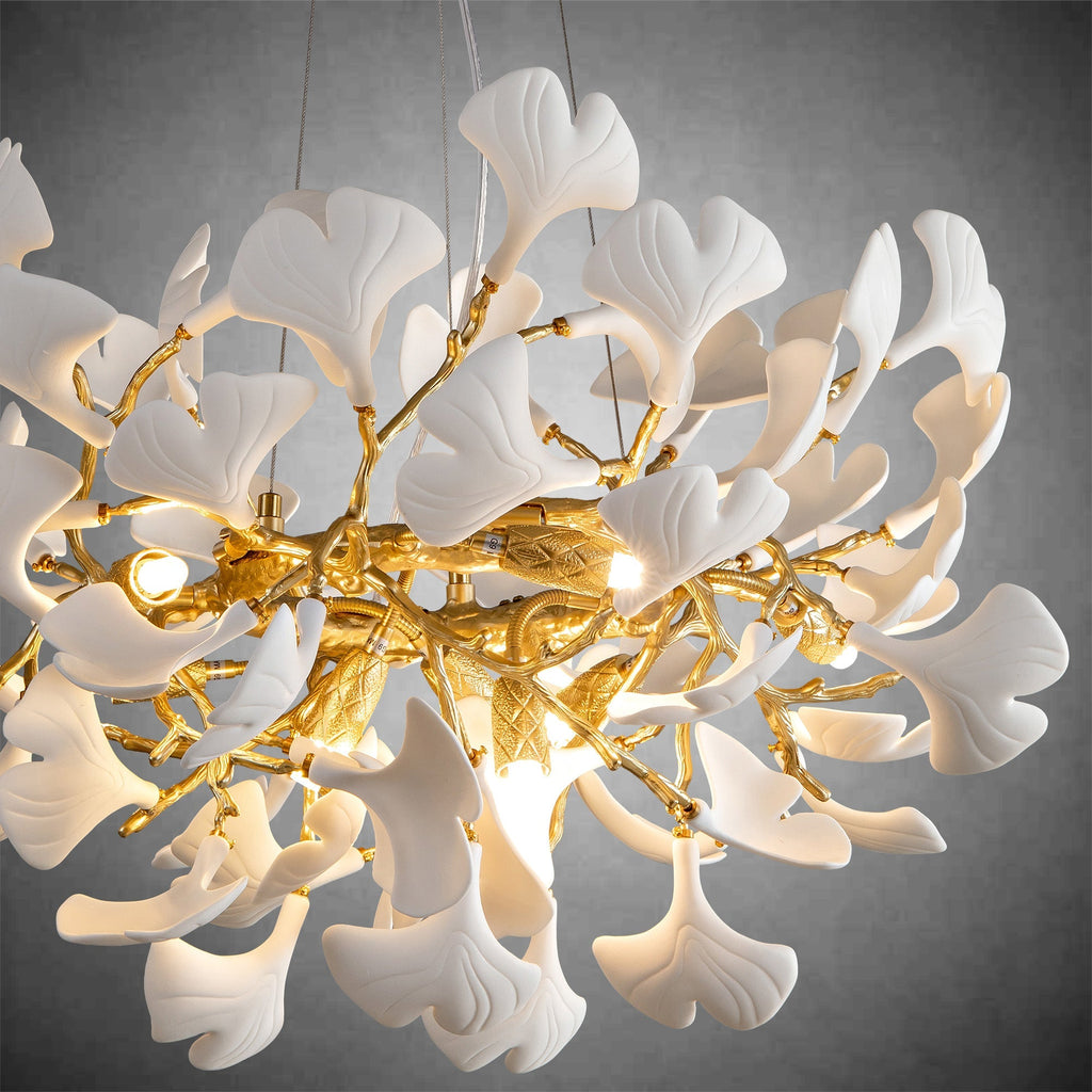Ginkgo Leaf Branch Chandelier