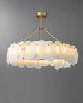 24''/ 31.5''/ 40'' Round Chandelier Modern Halo Alabaster Lighting for Bedroom-现代灯-Jecanoli