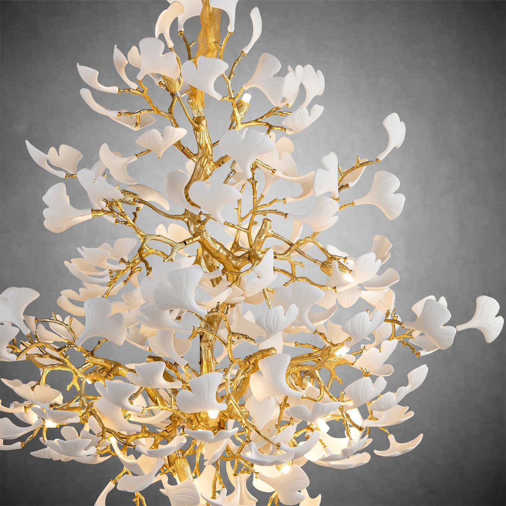 Ginkgo Leaf Branch Chandelier