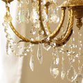 25X26 Inch 6 Lights Candle Style Traditional Chandelier Small Antique Brass and Crystal Chandelier-铜灯-Jecanoli
