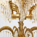 39X35 Inch Wide 3-Layer Big Brass Palm Tree Gold Crystal Chandelier for Entrance/ Foyer-铜灯-Jecanoli
