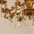 31X31 Inch 8 Lights Small Candle Style Brass and Crystal Chandelier Lighting for Living Room-铜灯-Jecanoli