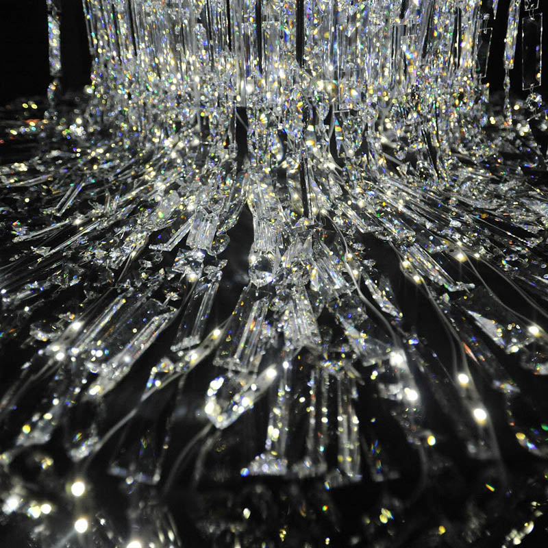 Waterfall Swarovski Crystal Chandelier Lighting 72" W 96"H-大吊灯-Jecanoli