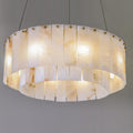 23''/ 32''/ 40'' Round Two-tier Alabaster Chandelier Lighting-现代灯-Jecanoli