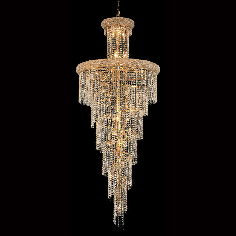 Crystal Stairwell Chandelier 30'' W 72'' H-大吊灯-Jecanoli