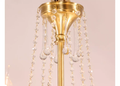 6 Lights Small Traditional Candle Style Brass and Crystal Chain Chandelier for Dining Room-铜灯-Jecanoli