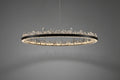 Designer 36 Inch Round Modern Chandelier Brass & Clear Geode Quartz Crystal Hanging Light-Chandelier-Jecanoli