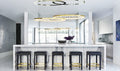 Designer 36 Inch Round Modern Chandelier Brass & Clear Geode Quartz Crystal Hanging Light-Chandelier-Jecanoli