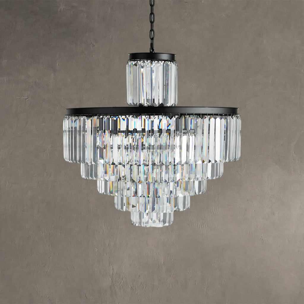 Elegant Leyland 22-Light Crystal Chandelier with Bronze Finish