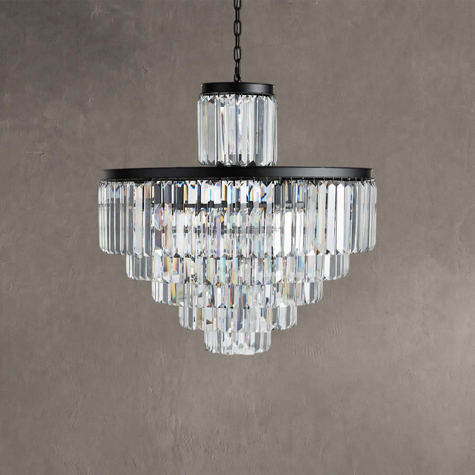 Elegant Leyland 22-Light Crystal Chandelier with Bronze Finish