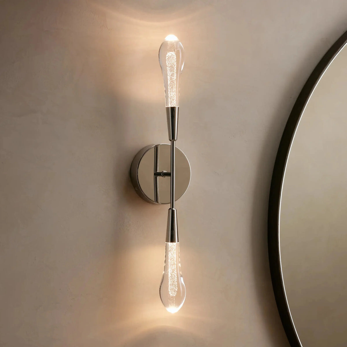 Soltaire Crystal Double Wall Sconce-Jecanoli