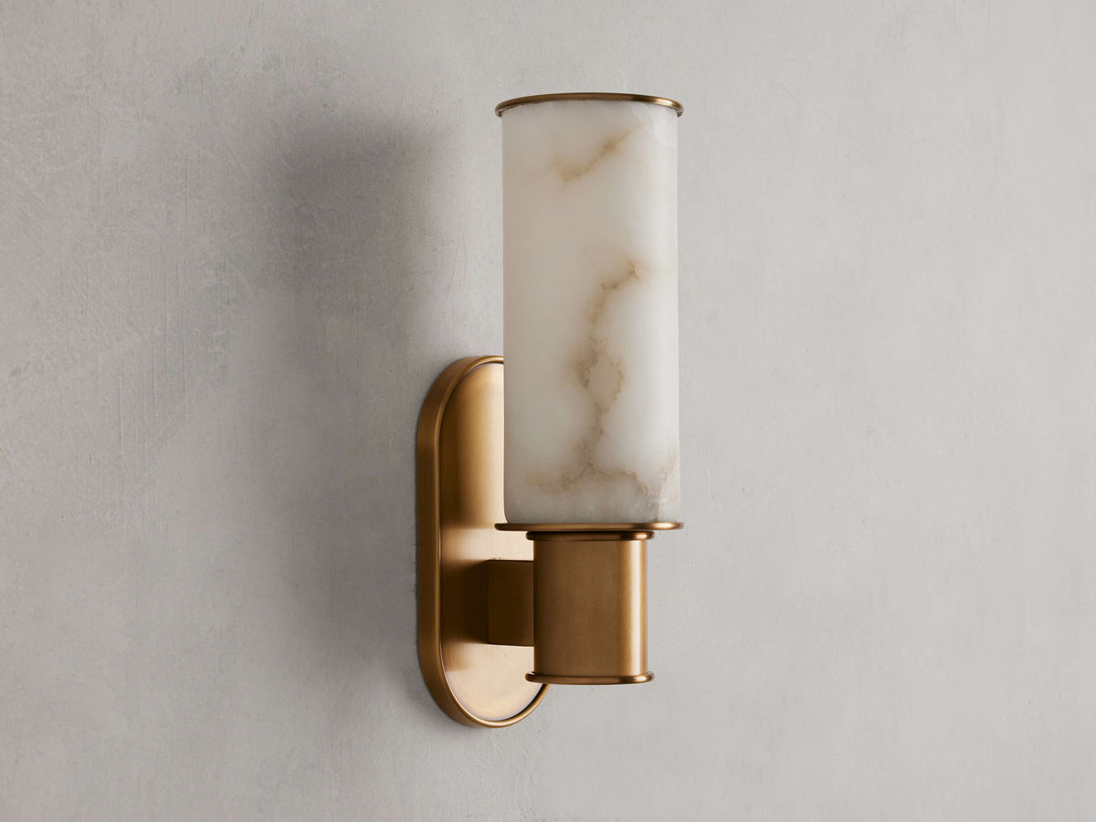 Harlin Wall Sconce in Alabaster-Jecanoli