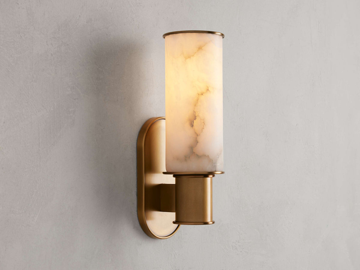 Harlin Wall Sconce in Alabaster-Jecanoli