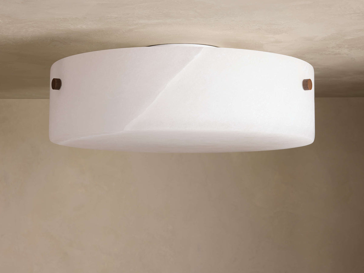 Chayla Alabaster Stone Flushmount 16" W-Jecanoli