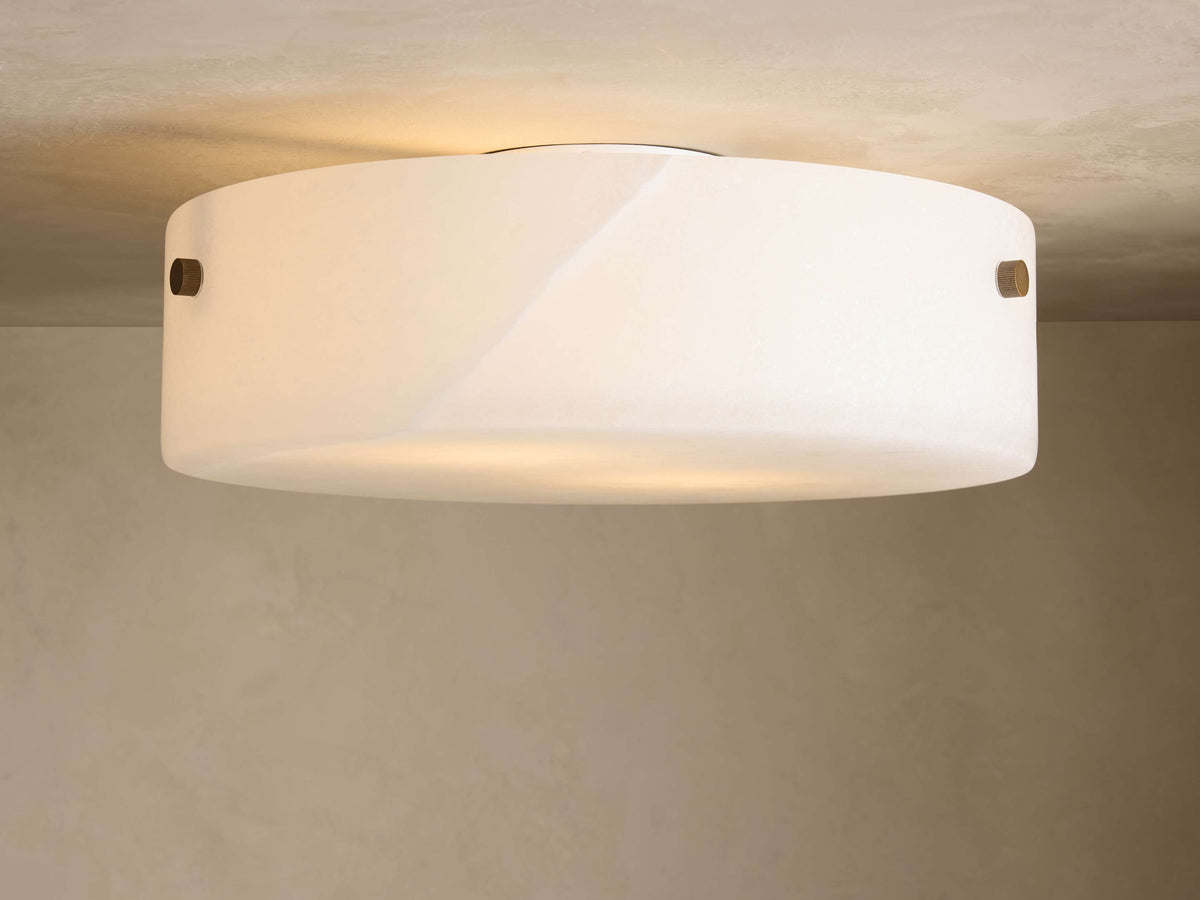 Chayla Alabaster Stone Flushmount 16" W-Jecanoli