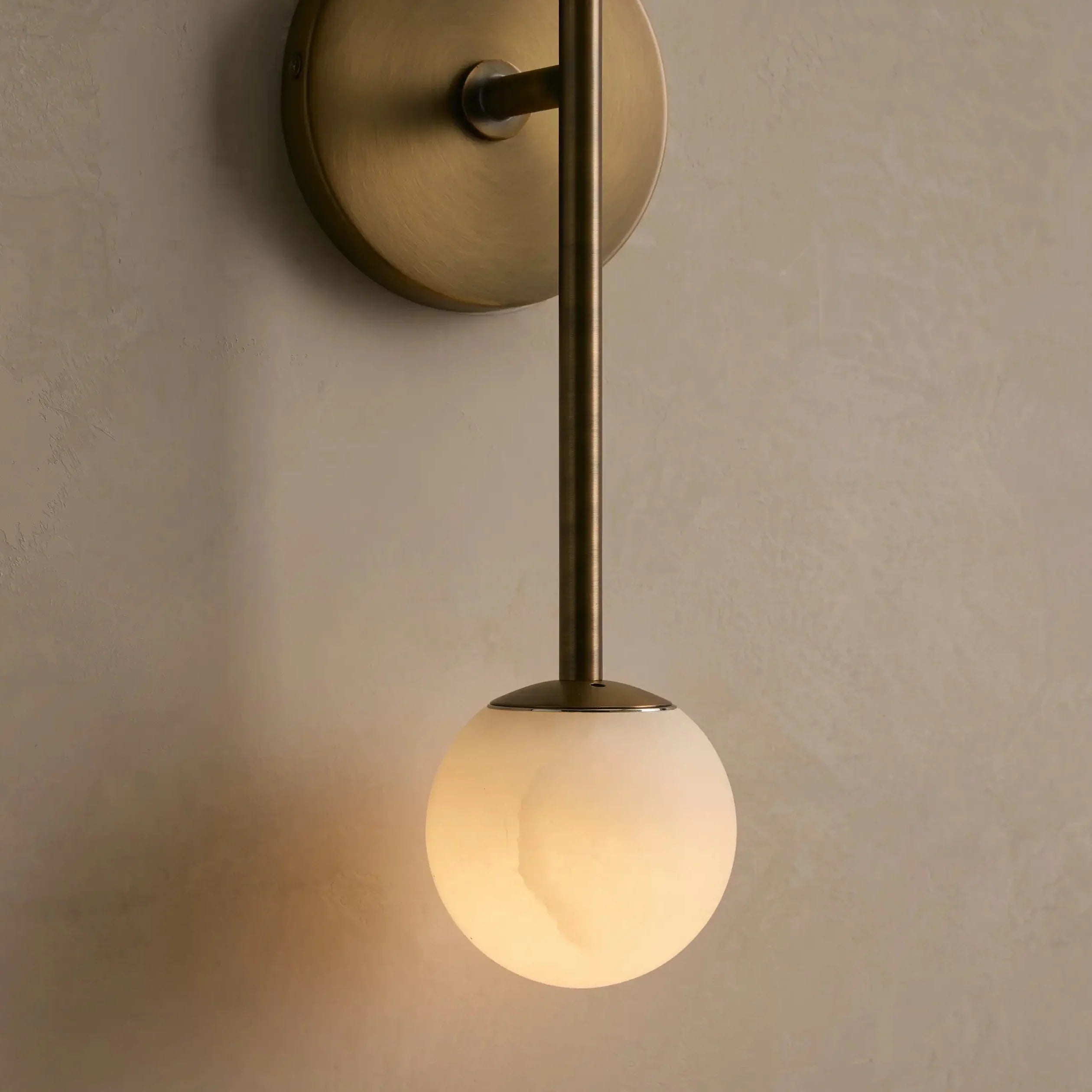 Girouette Double Alabaster Sconce