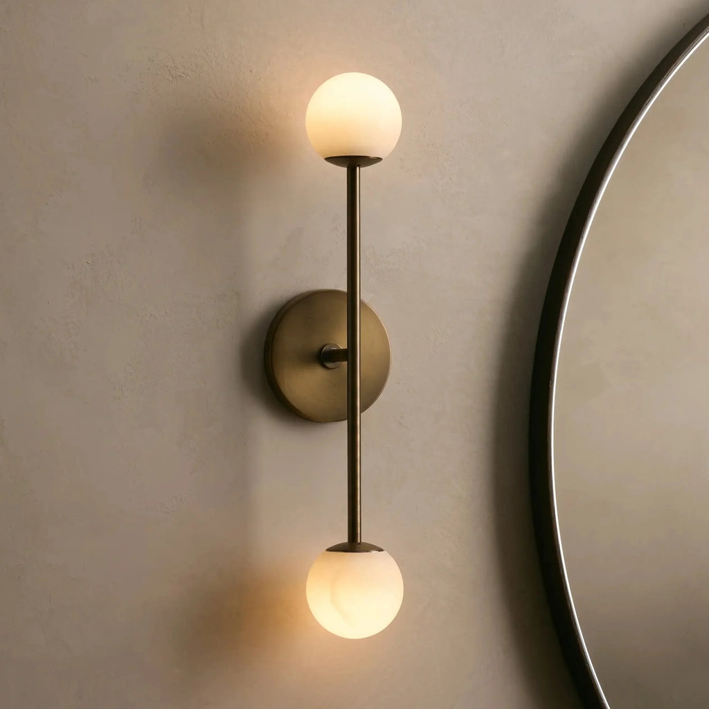 Girouette Double Alabaster Sconce