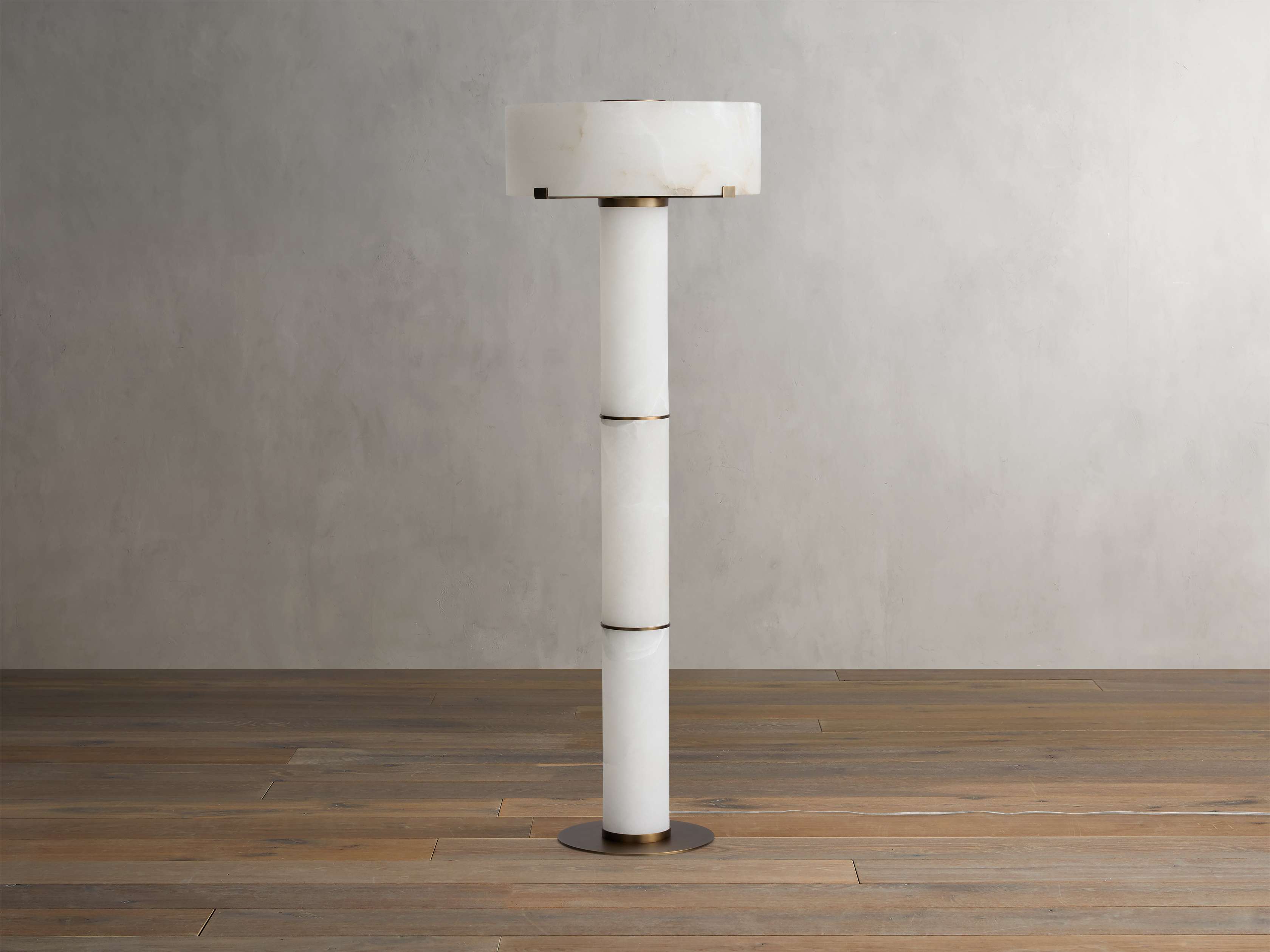 Chayla Alabaster Stone Floor Lamp 64''H