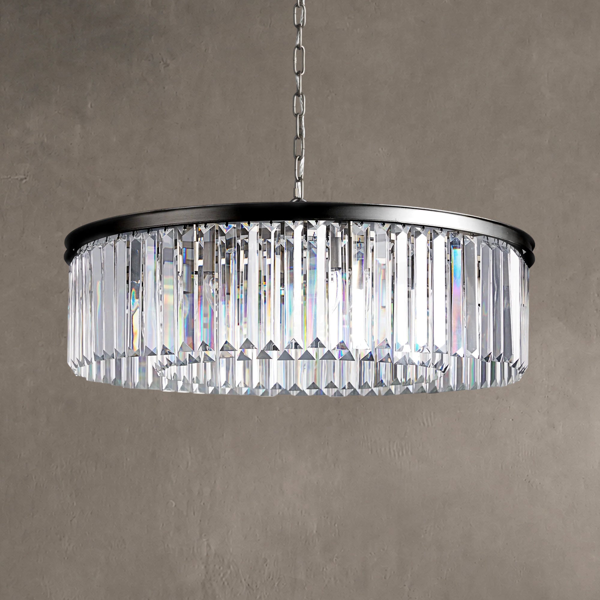 Leyland Crystal Round Chandelier