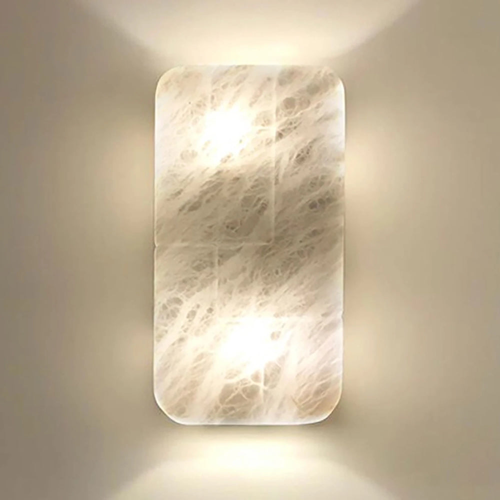 Alabaster Interlocking Block Wall Sconce