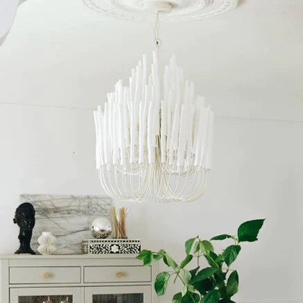 Modern Art Design 5/6-Light Modern Branch Modeling Chandelier in White/Black