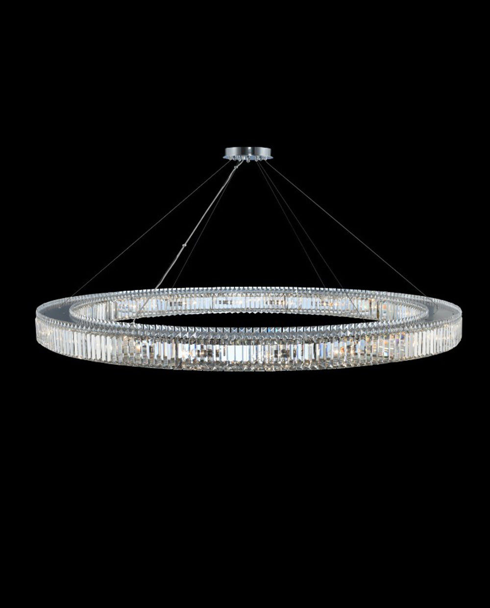 72 Inch One Tier Round Pendant 72"W 4"H-大吊灯-Jecanoli