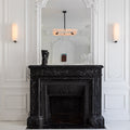 Madge Square Alabaster Chandelier, Nordic Living Room Chandelier