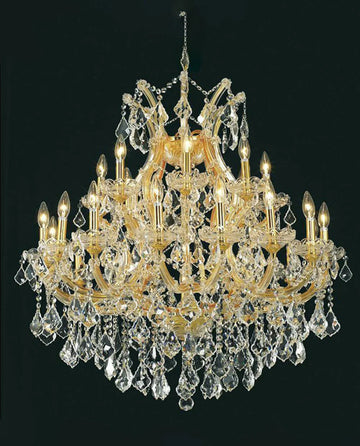 25 Lights Maria Theresa Crystal Chandelier 36'' Wide Living Room Chandelier in Gold MT01L25G-吊灯-Jecanoli