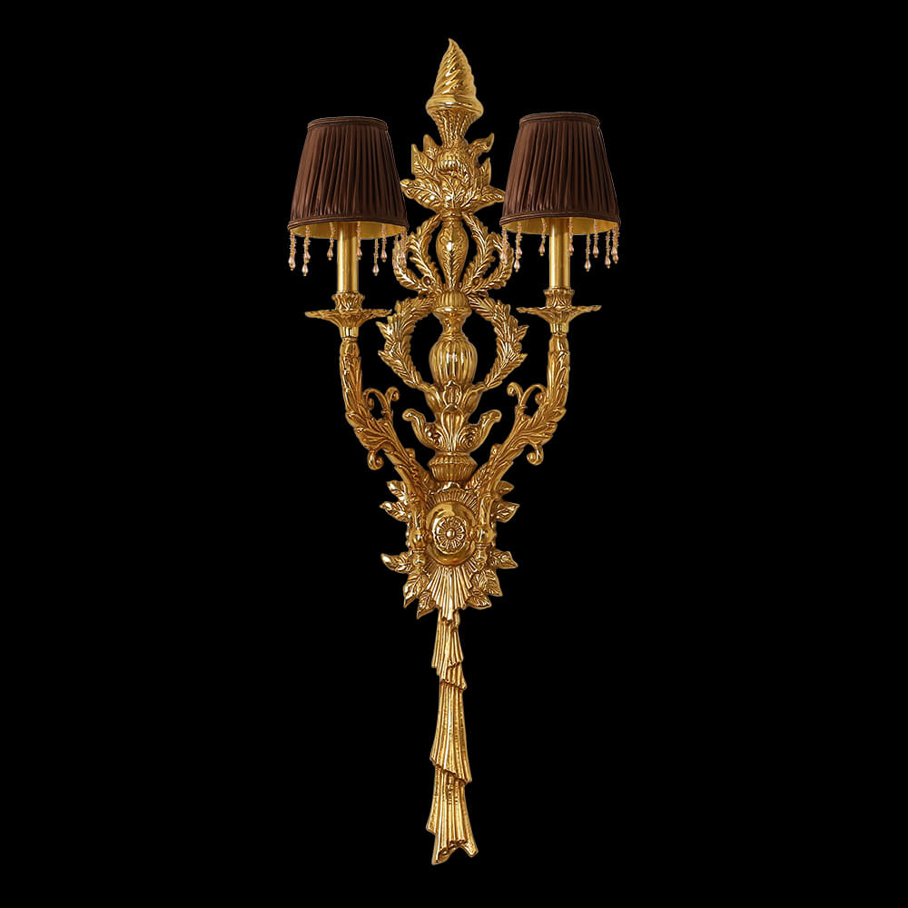 42 Inch Height 2 Lights European Style Brass Wall Sconce-壁灯-Jecanoli