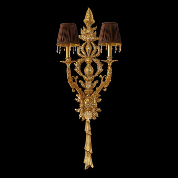 42 Inch Height 2 Lights European Style Brass Wall Sconce-壁灯-Jecanoli