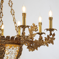 31X29 Inch 12 Lights French Empire Style Brass and Crystal Chandelier Light-铜灯-Jecanoli