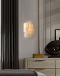 7-Layer Round Alabaster Chandelier lamp black for living room, bedroom, dining room-Jecanoli