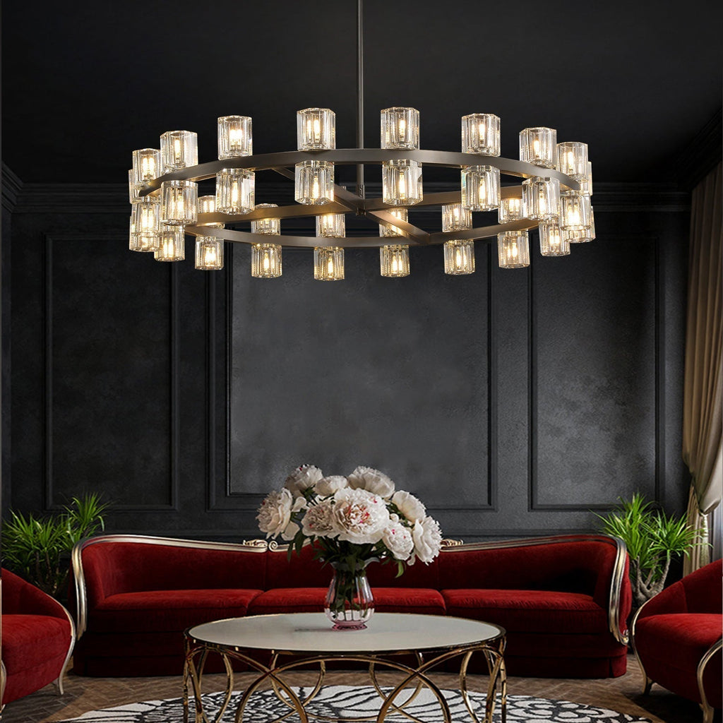 Auraline Modern Round Cryastal Chandelier