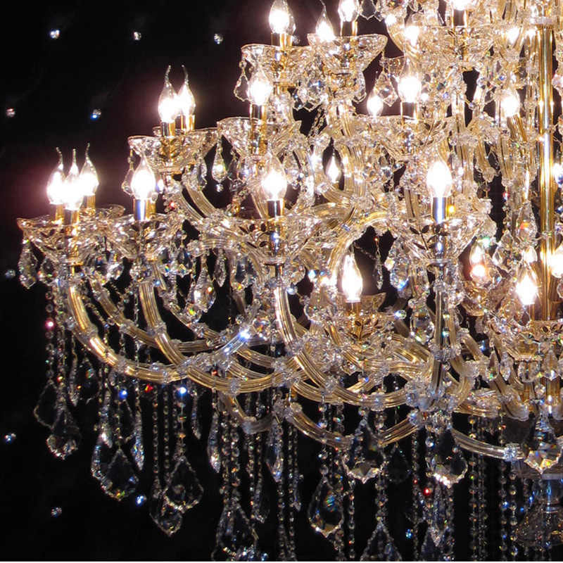 Large Villa Chandelier European Crystal Lamp 71"W 102"H-大吊灯-Jecanoli