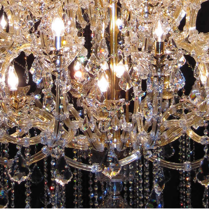 Large Villa Chandelier European Crystal Lamp 71"W 102"H-大吊灯-Jecanoli