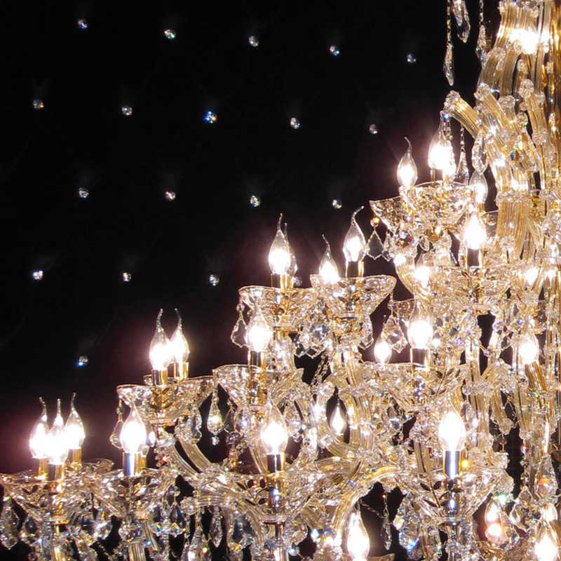 Large Villa Chandelier European Crystal Lamp 71"W 102"H-大吊灯-Jecanoli