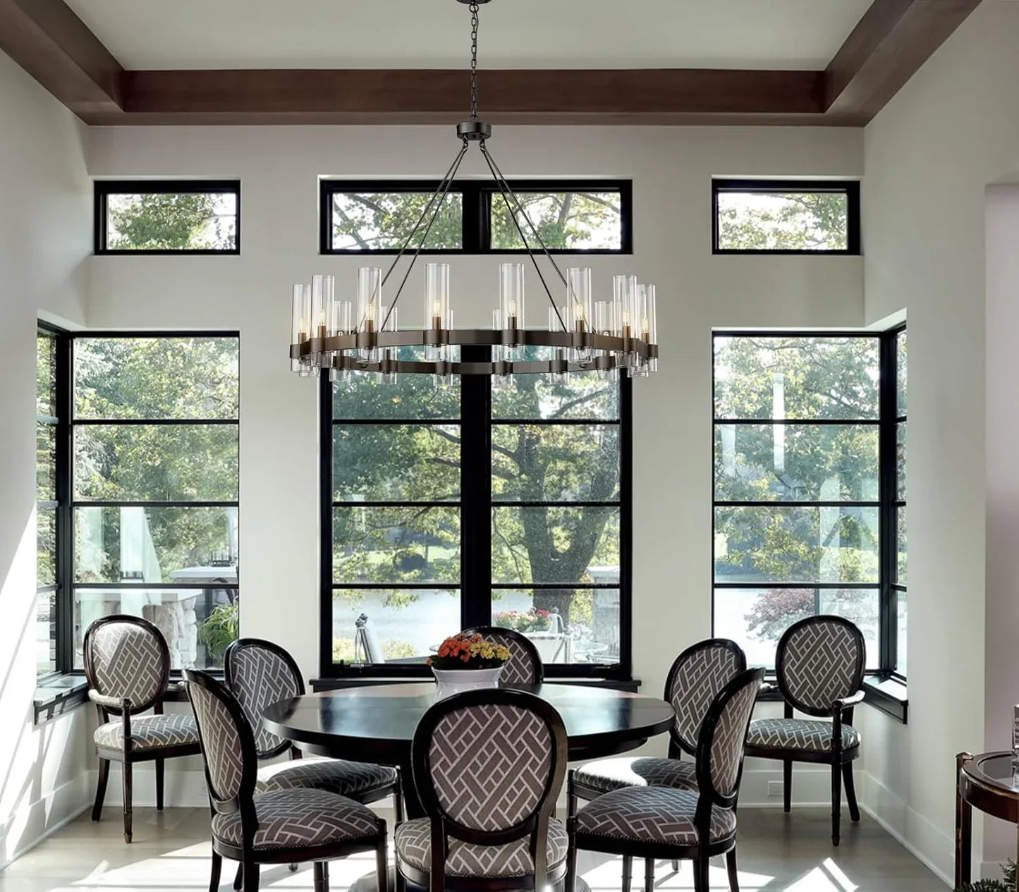 Ravion Glass Round Chandelier