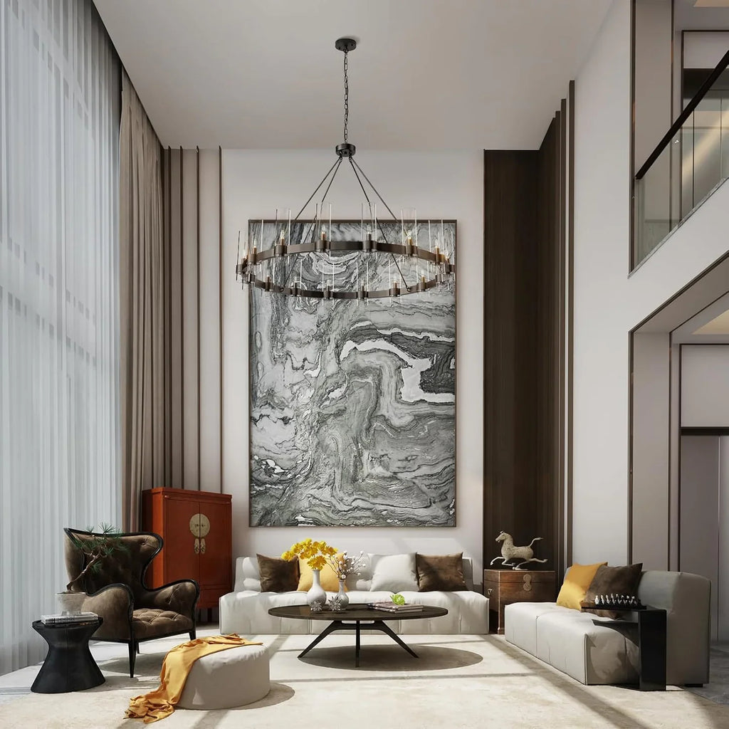 Ravion Glass Round Chandelier