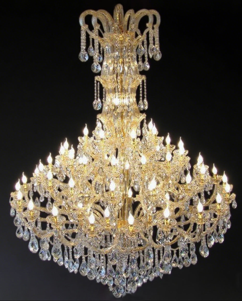 Large Villa Chandelier European Crystal Lamp 71"W 102"H-大吊灯-Jecanoli