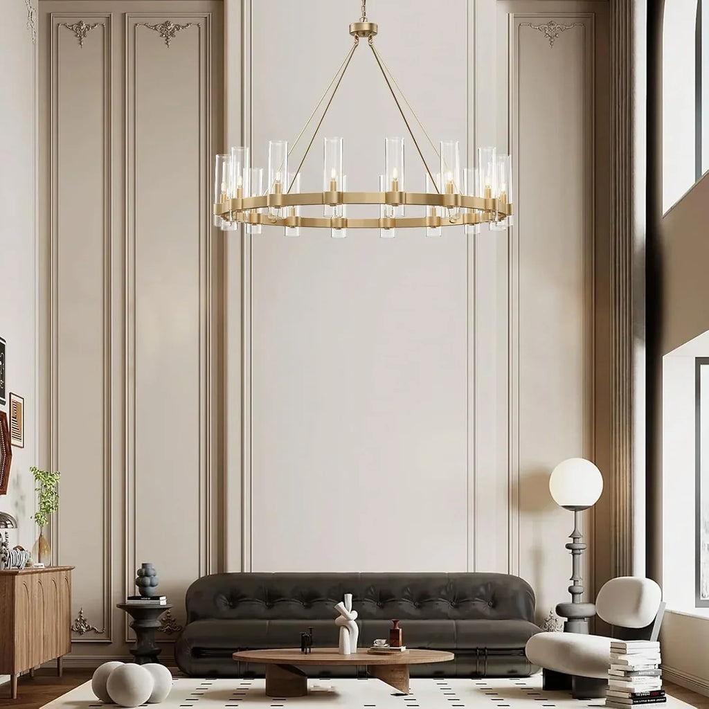 Ravion Glass Round Chandelier