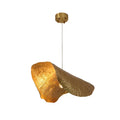 Postmodern Withered Leaf Parlor Pendant Lighting Fixture in Brass-Jecanoli