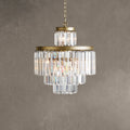 Leyland 11-Light Art Deco Chandelier with K9 Glass Crystals