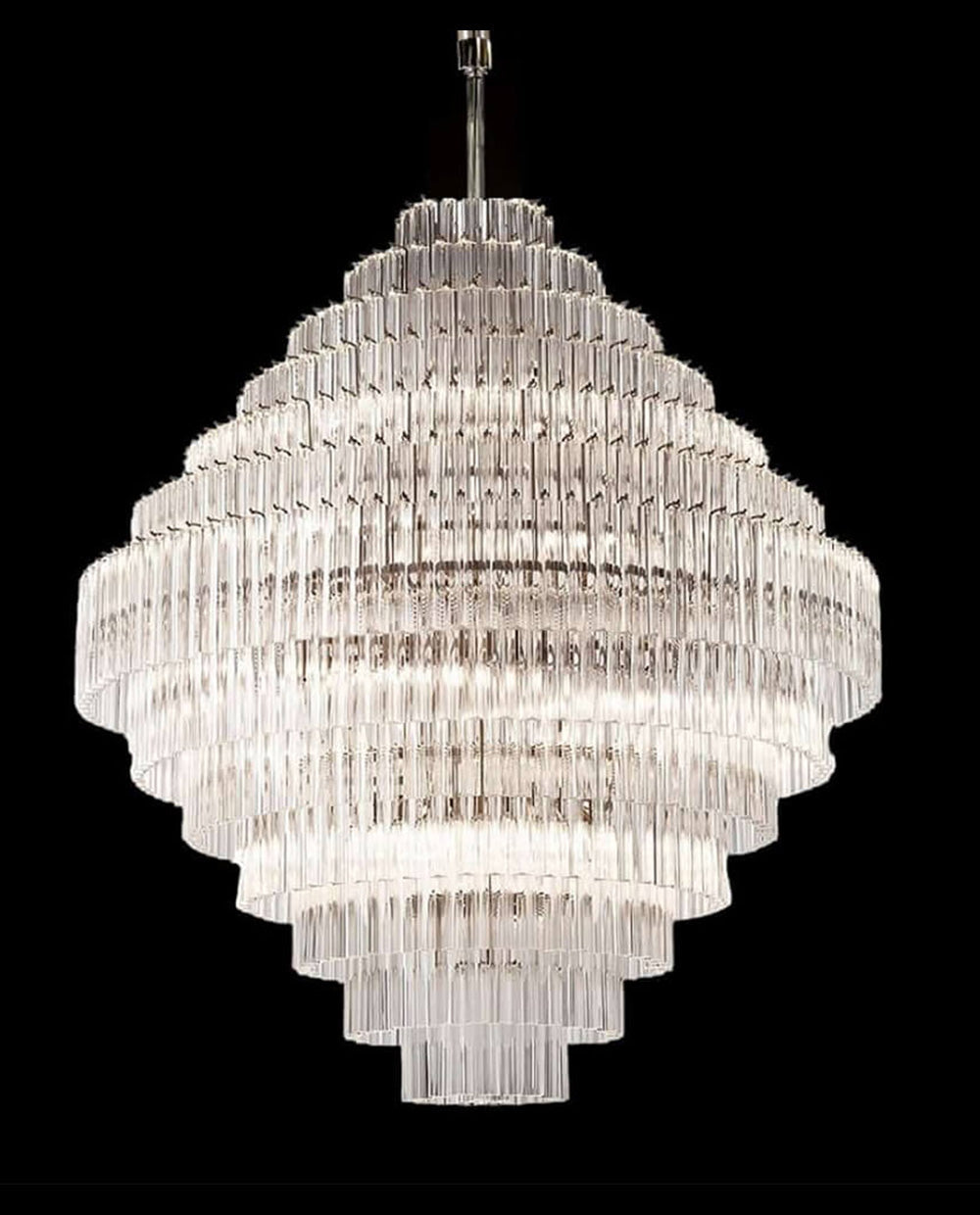 13 Tiers Large Modern Glass Chandelier for Foyer 43"W 51"H-大吊灯-Jecanoli