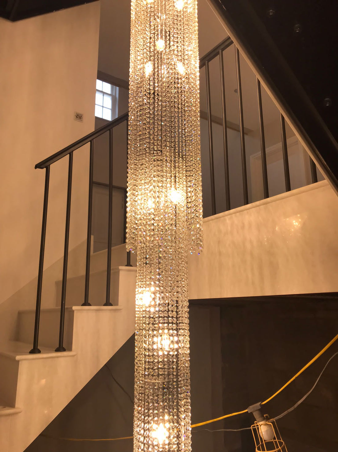 Waterfall Crystal Chandelier Staircase Chandelier 22"W 236"H-大吊灯-Jecanoli
